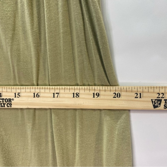 Simply Irresistible Feminine Boho T-shirt  XL Green Satin Cording Bodice Flowy - Picture 3 of 9